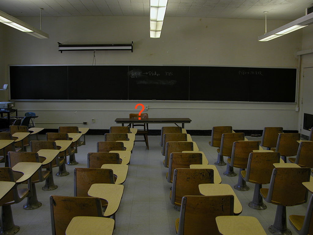 Classroom without instructor